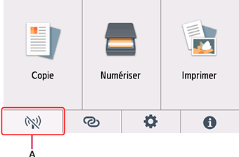 Écran ACCUEIL : sélectionnez Réseau